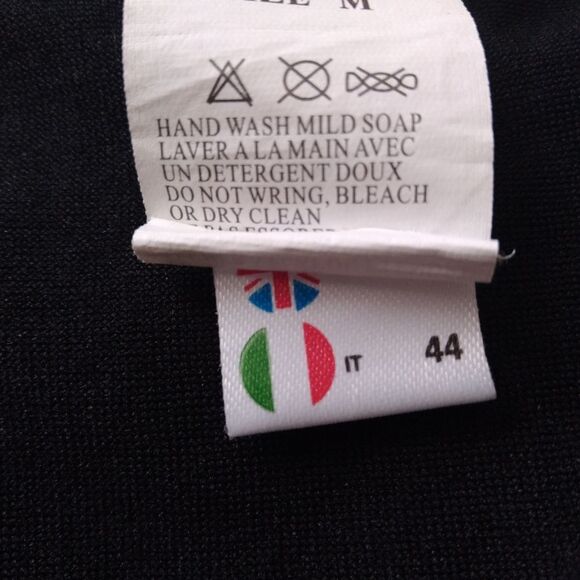 Red Carter Black Chevron Pearls Print Cheeky Bikini Bottoms Women's Size Medium - Picture 5 of 13